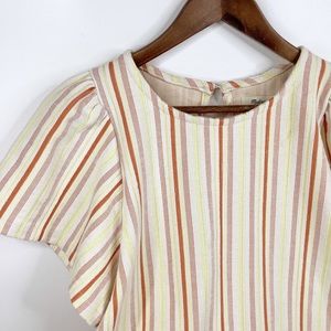 Madewell Striped Flutter Sleeve Top